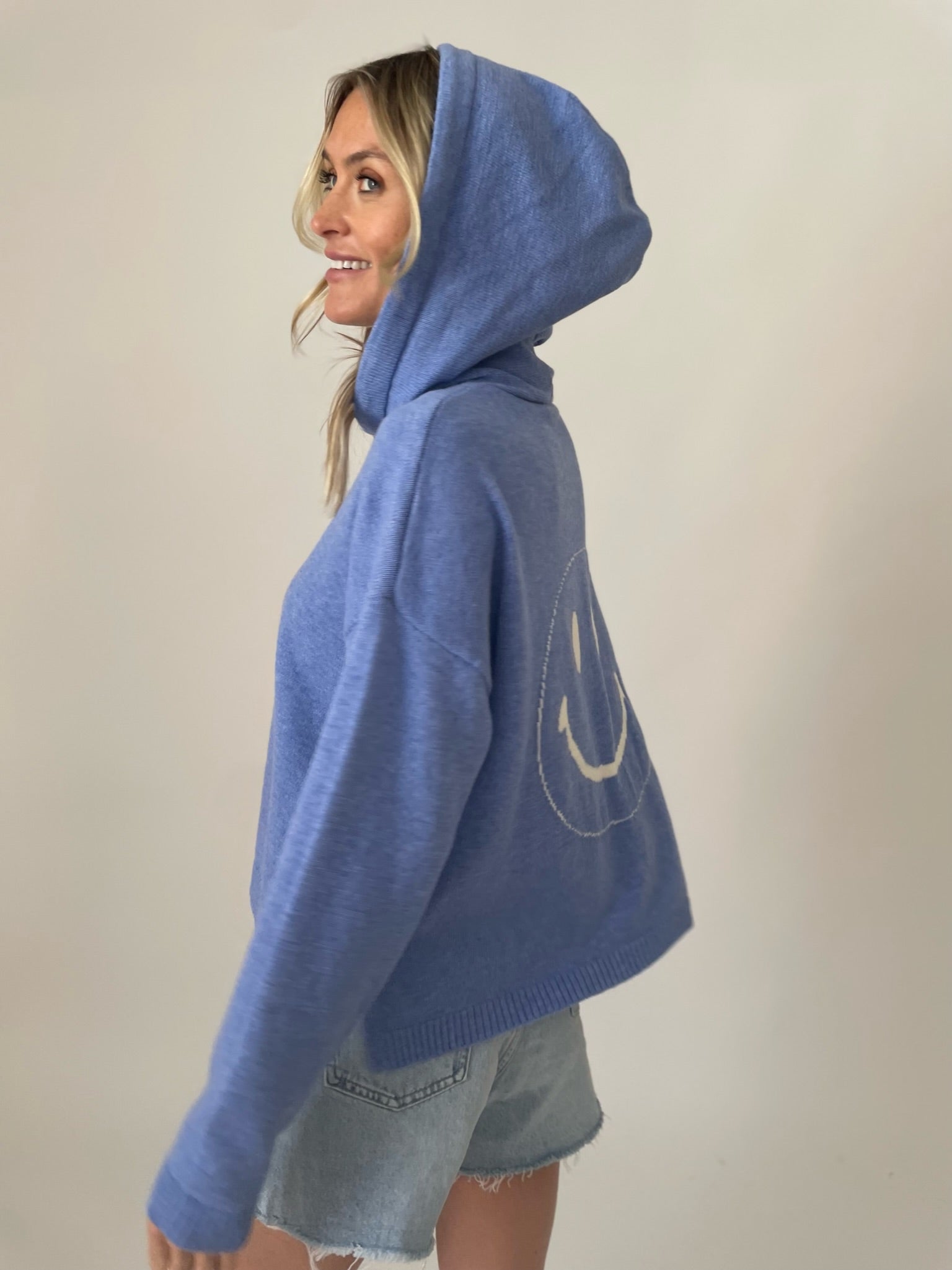 good mood hoodie [blue/ivory]