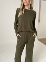 Load image into Gallery viewer, lazy sunday top [army green]
