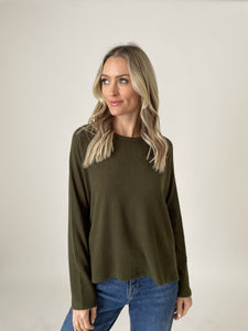 lazy sunday top [army green]