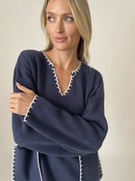 Load image into Gallery viewer, montauk sweater [navy]
