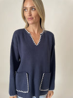 Load image into Gallery viewer, montauk sweater [navy]
