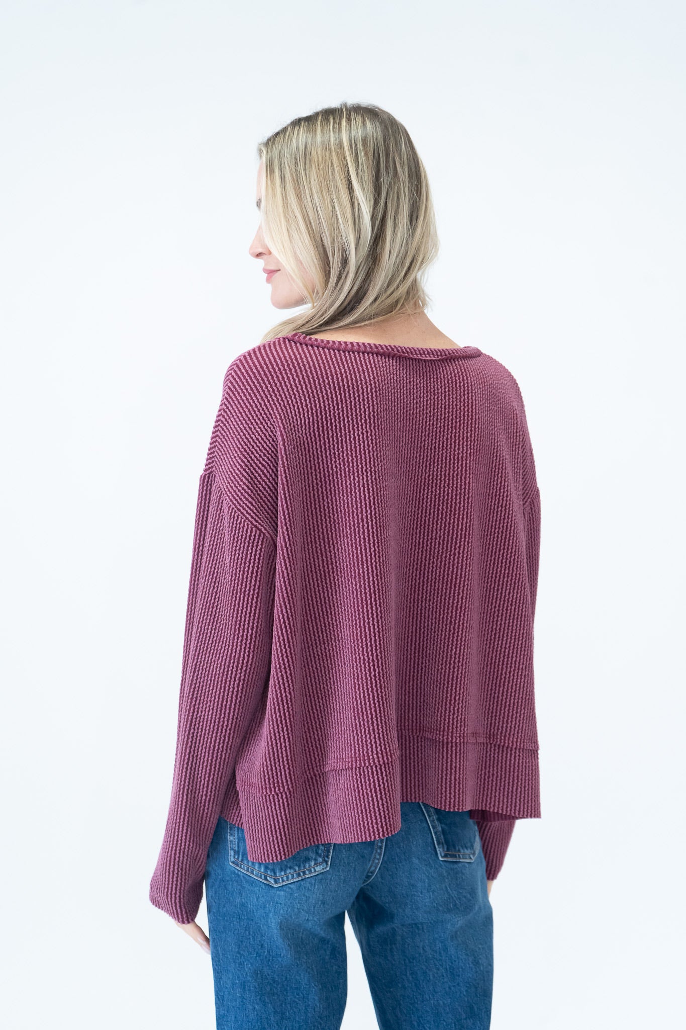 dolan top long sleeve [burgundy]