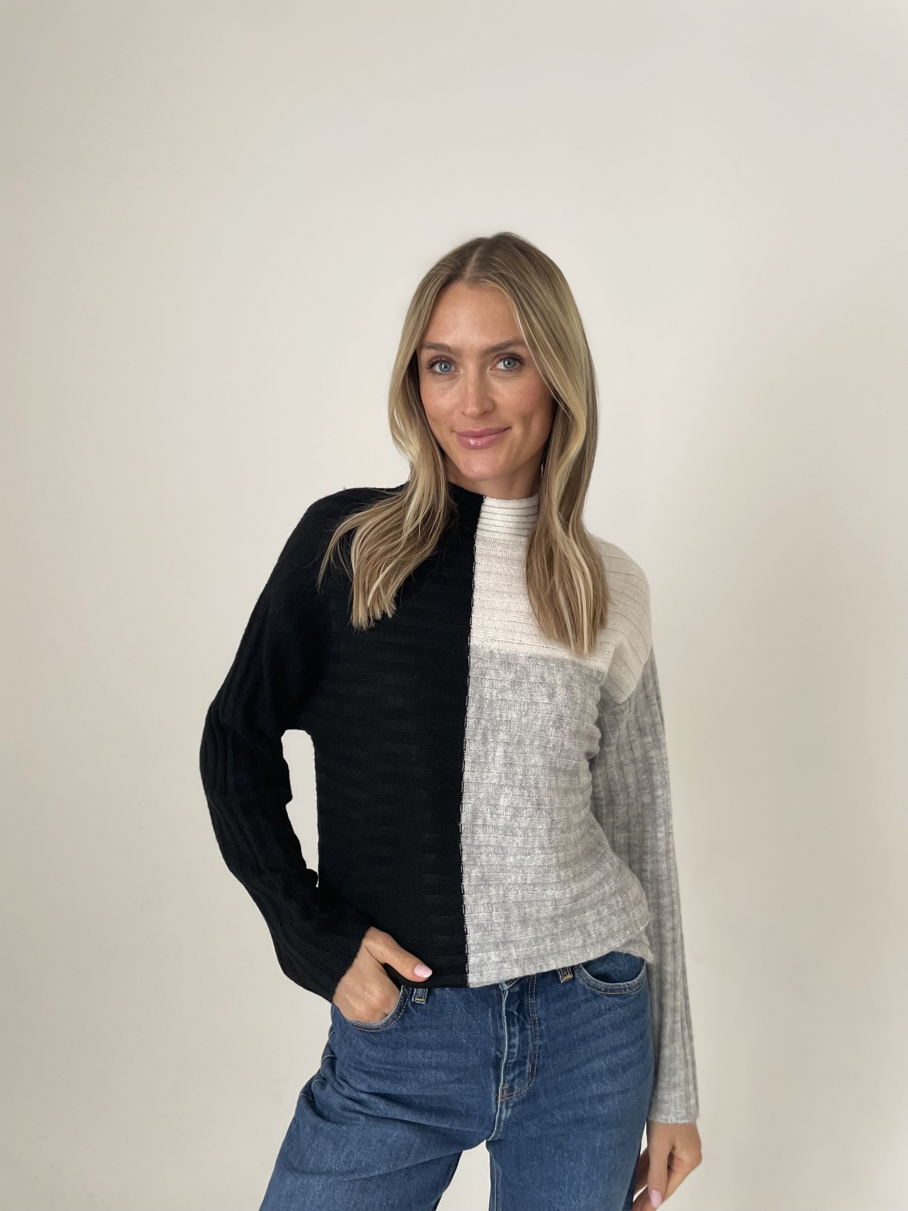 maggie sweater [black/heather grey]