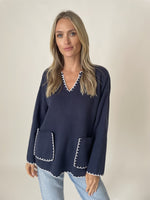 Load image into Gallery viewer, montauk sweater [navy]
