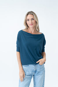 the short sleeve anywhere top [teal]