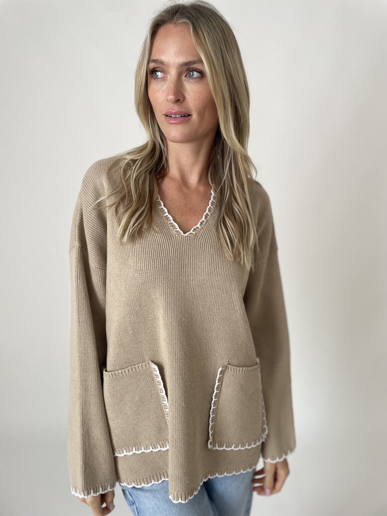 montauk sweater [latte]