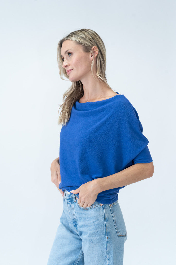 the short sleeve anywhere top [berry blue]