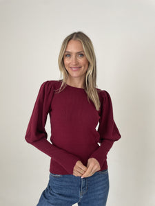 reese sweater [burgundy]