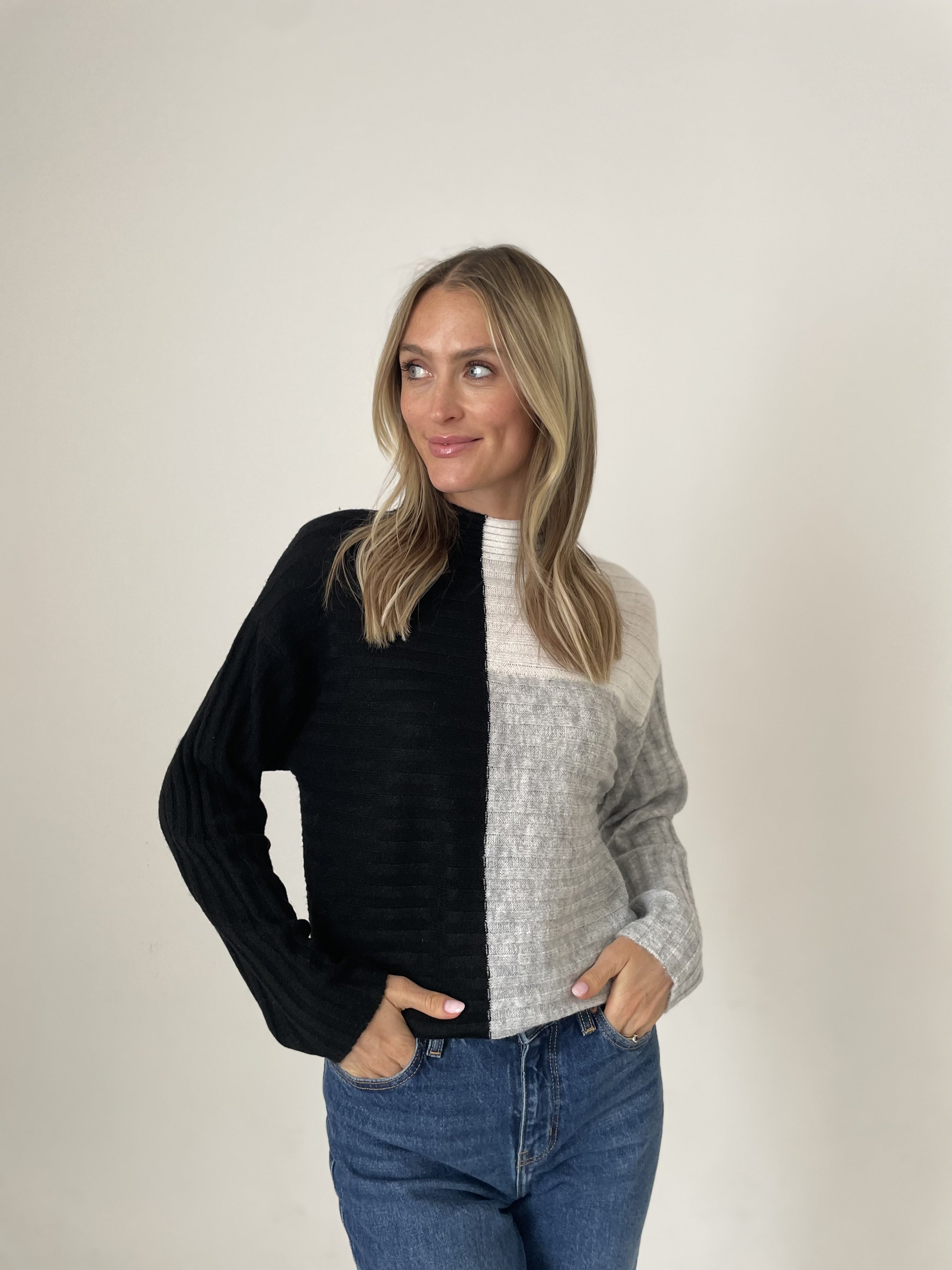 maggie sweater [black/heather grey]