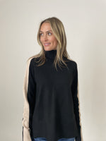 Load image into Gallery viewer, ali sweater [black/camel]
