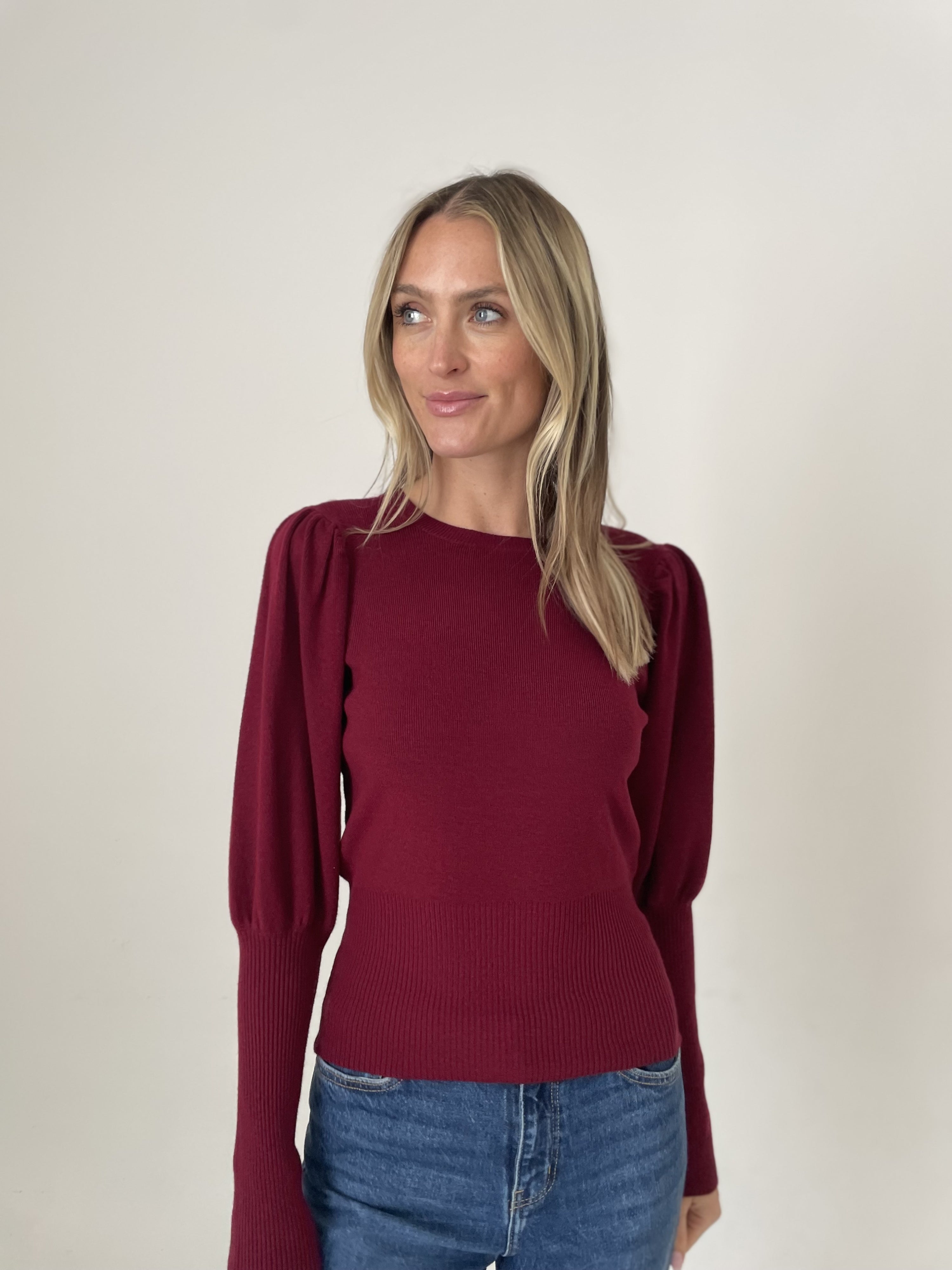 reese sweater [burgundy]