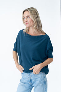 the short sleeve anywhere top [teal]