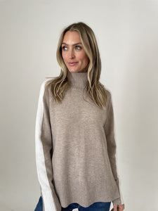 ali sweater [latte/white]