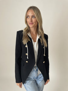 heather blazer [black]