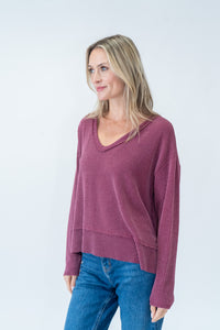 dolan top long sleeve [burgundy]