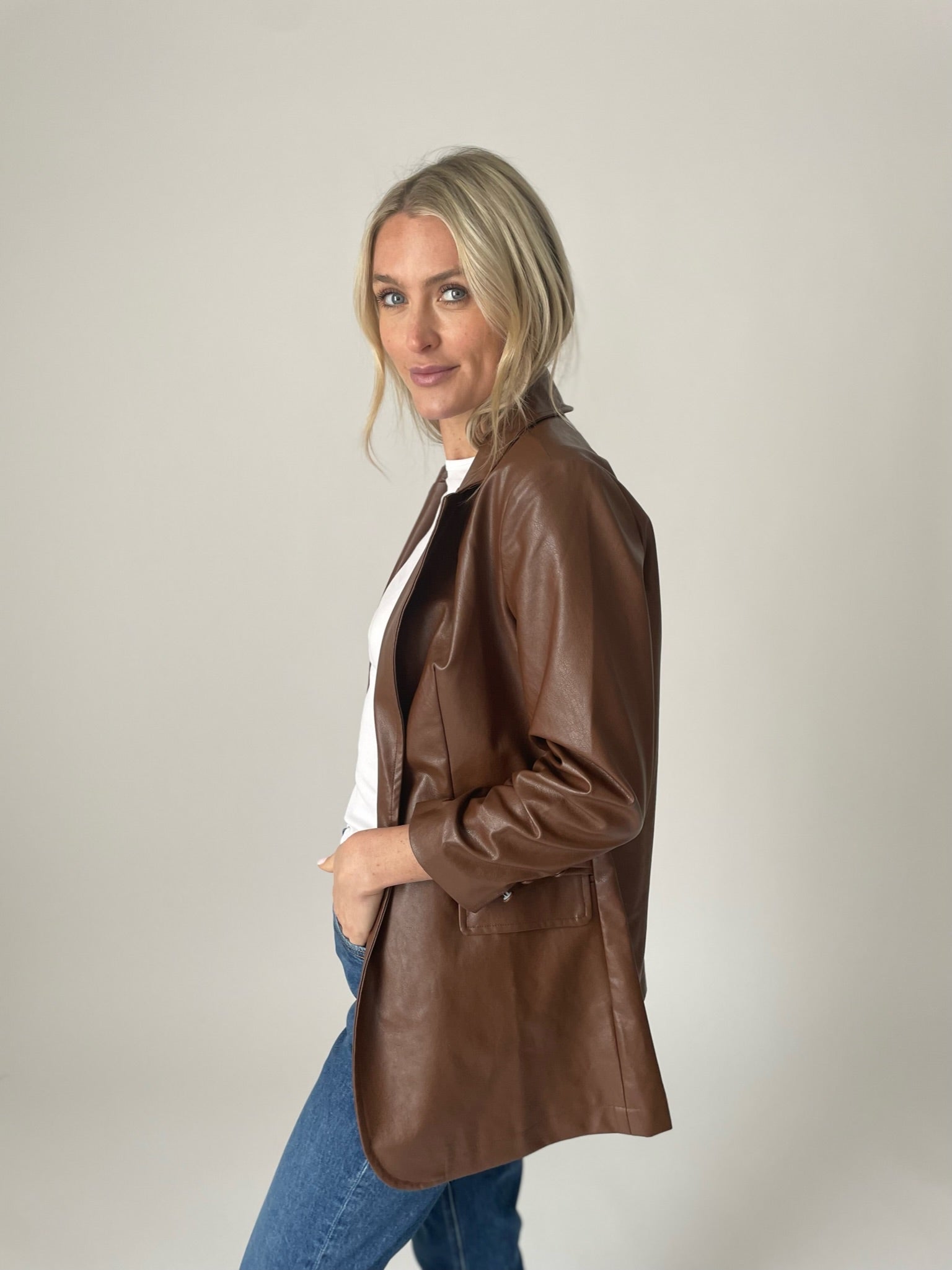 vienna oversized blazer [brown]
