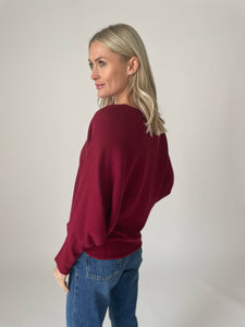 anastasia sweater [burgundy]