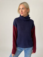Load image into Gallery viewer, emerson sweater [navy/burgundy]
