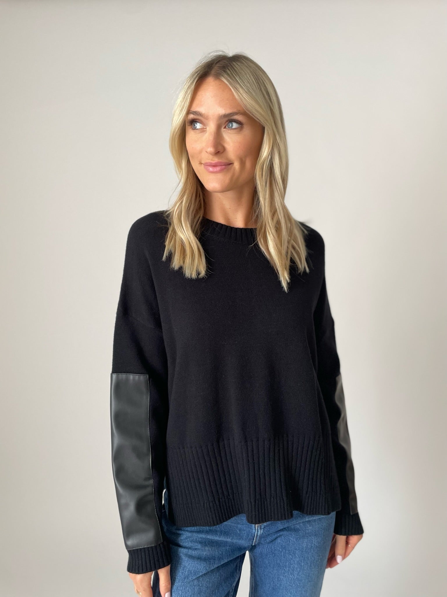 SIX FIFTY-BLAZER WITH SWEATSHIRT INSERT DENIM BLUE