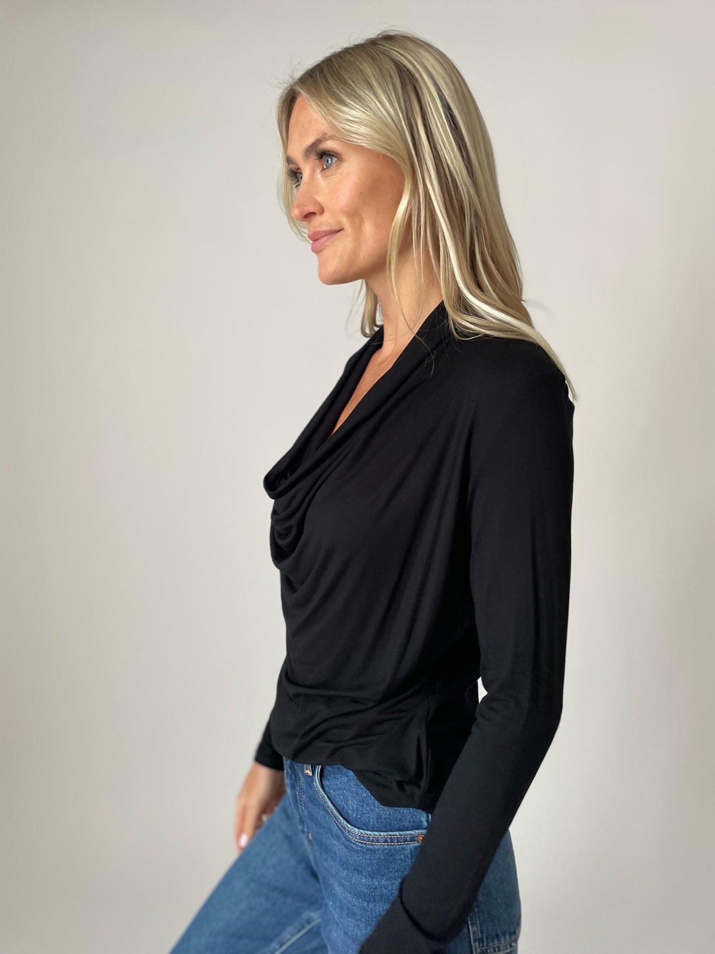 dylan long sleeve top [black]