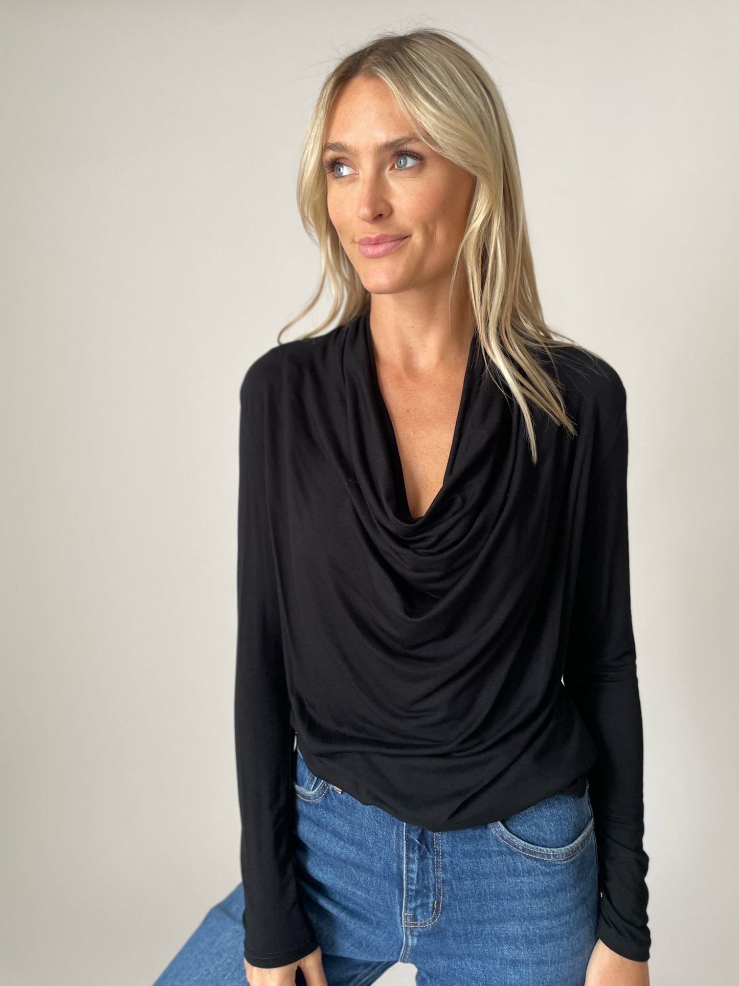 dylan long sleeve top [black]