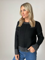 Load image into Gallery viewer, bridget sweater [black/charcoal]
