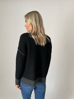 Load image into Gallery viewer, bridget sweater [black/charcoal]
