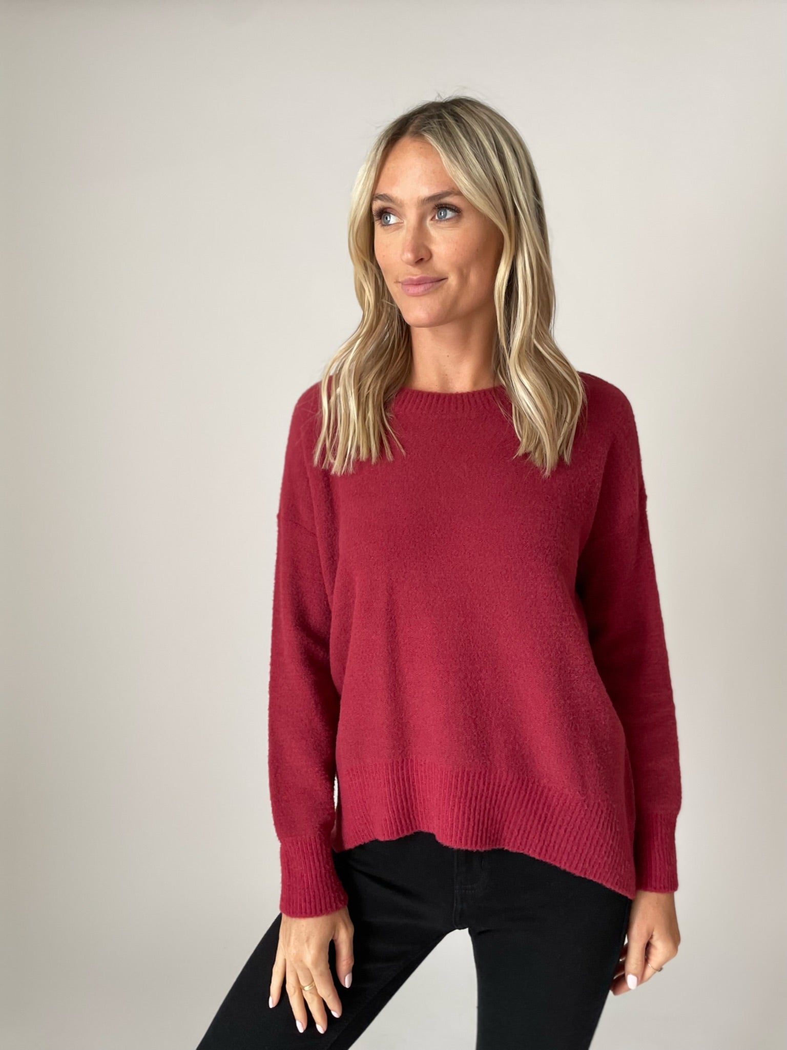 soft realm sweater [burgundy]