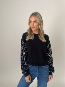 out of sight sequin top [black]