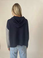 Load image into Gallery viewer, demi colorblock hoodie [navy/grey]
