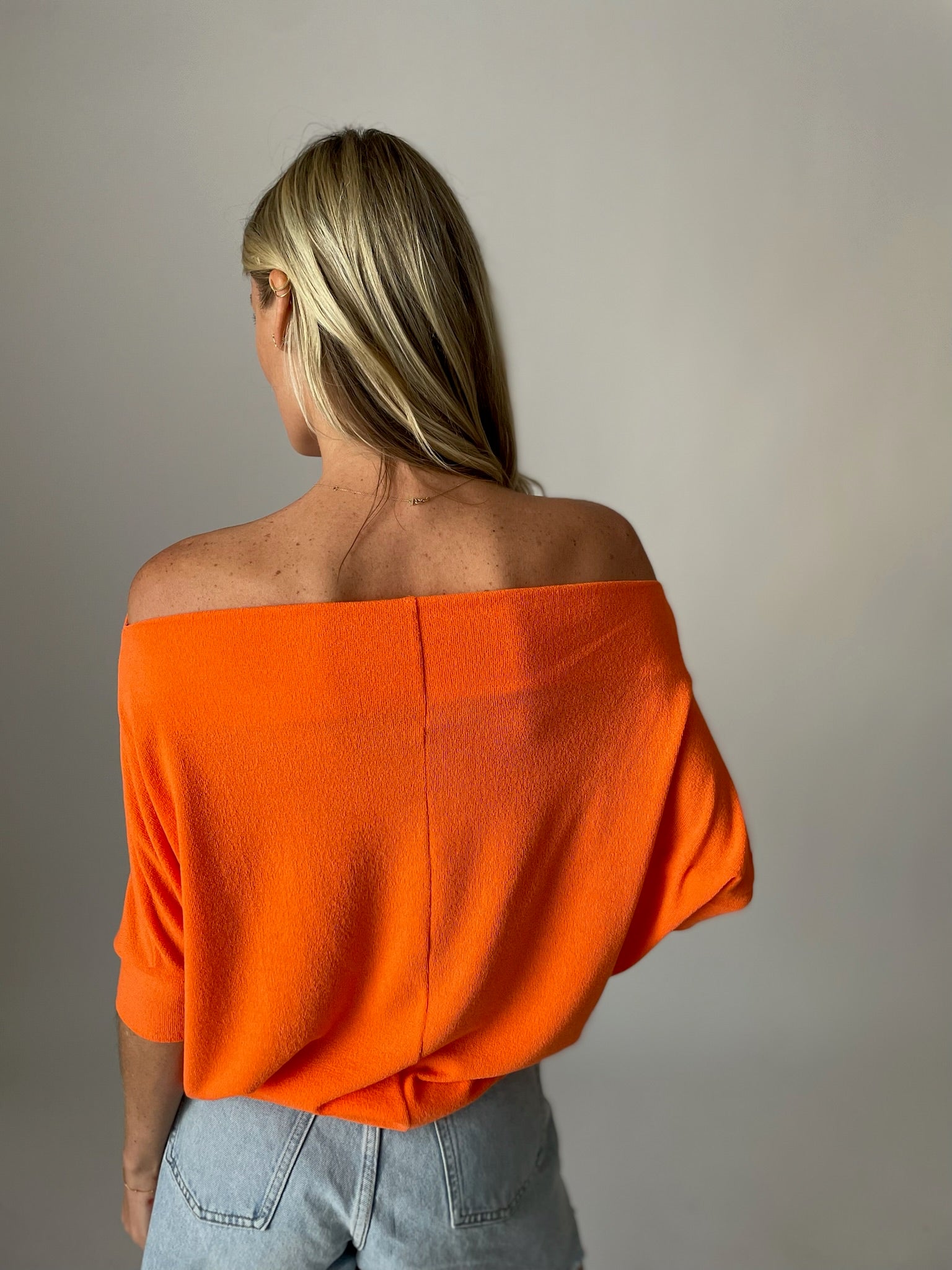 short sleeve anywhere top [neon orange]