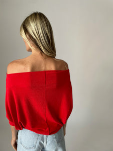 short sleeve anywhere top [red]