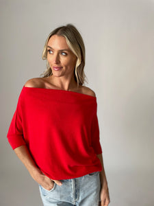 short sleeve anywhere top [red]