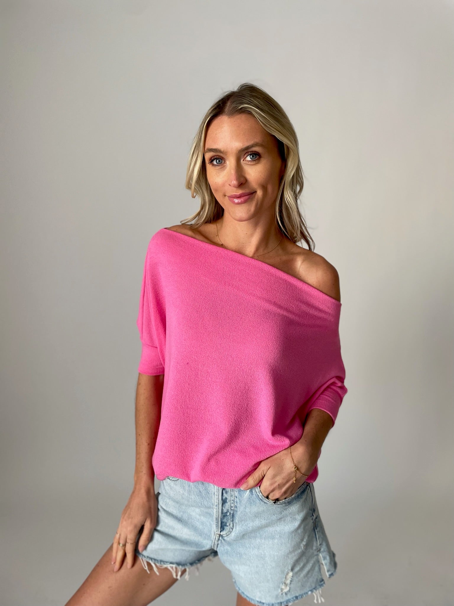short sleeve anywhere top [bubble pink]