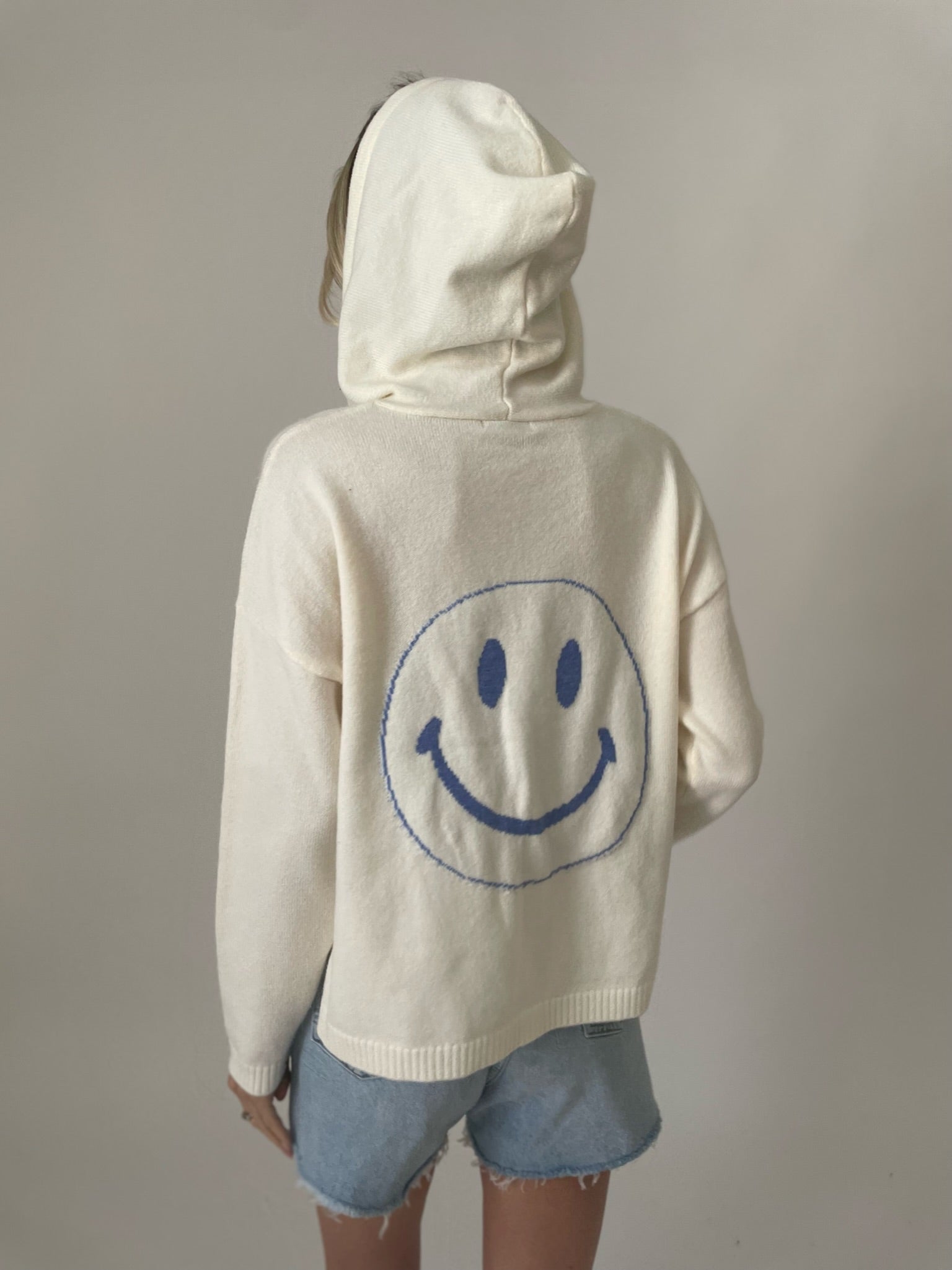 good mood hoodie [ivory/blue]