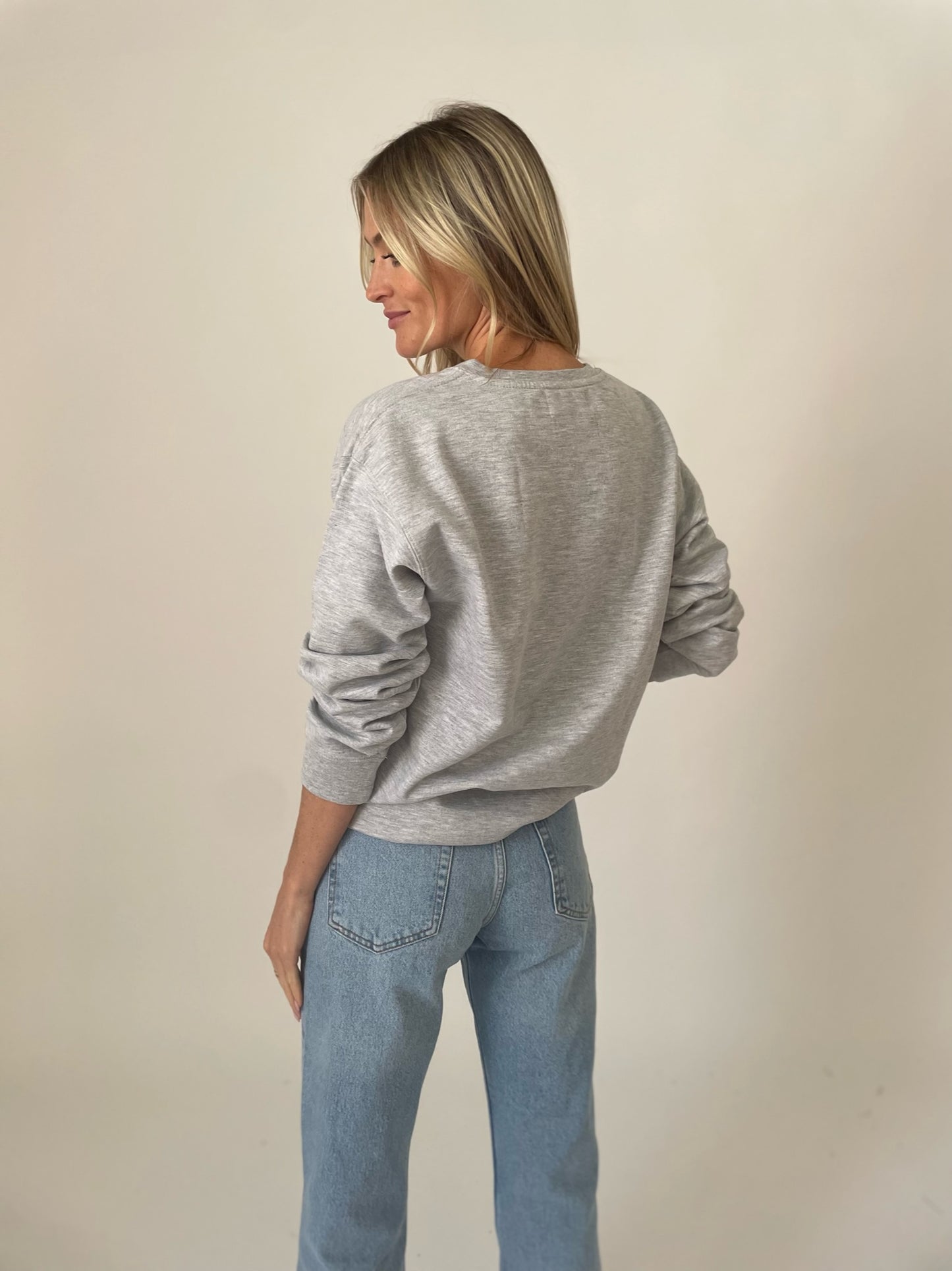 SF crewneck [heather grey/navy]