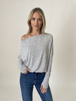 Load image into Gallery viewer, the anywhere top lurex [heather grey]
