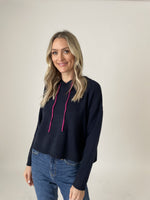 Load image into Gallery viewer, good mood hoodie [navy/hot pink]
