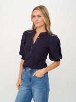 Load image into Gallery viewer, audrey top [navy]
