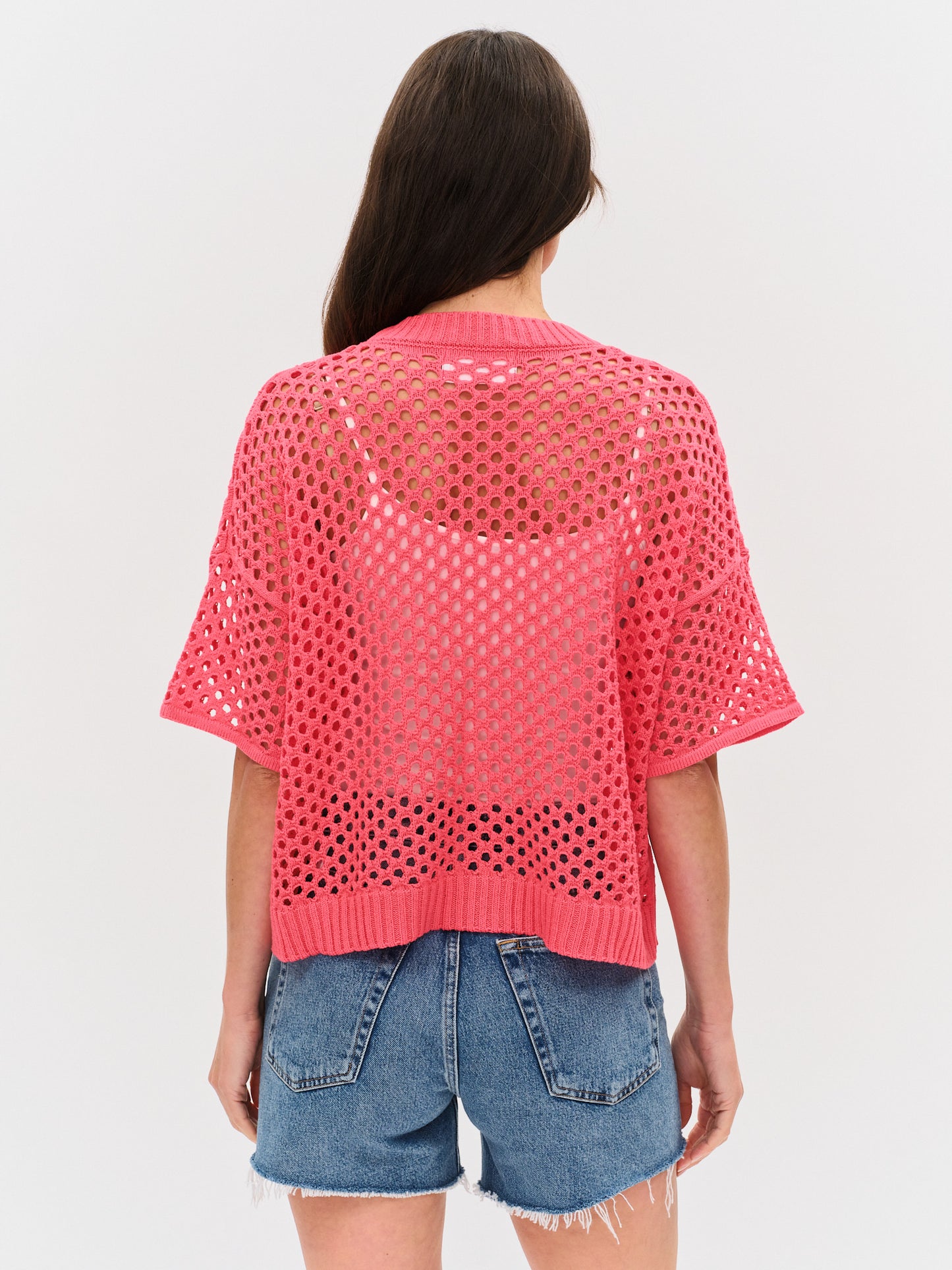 dune cardigan [pink splash]
