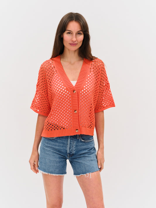 dune cardigan [tangerine]