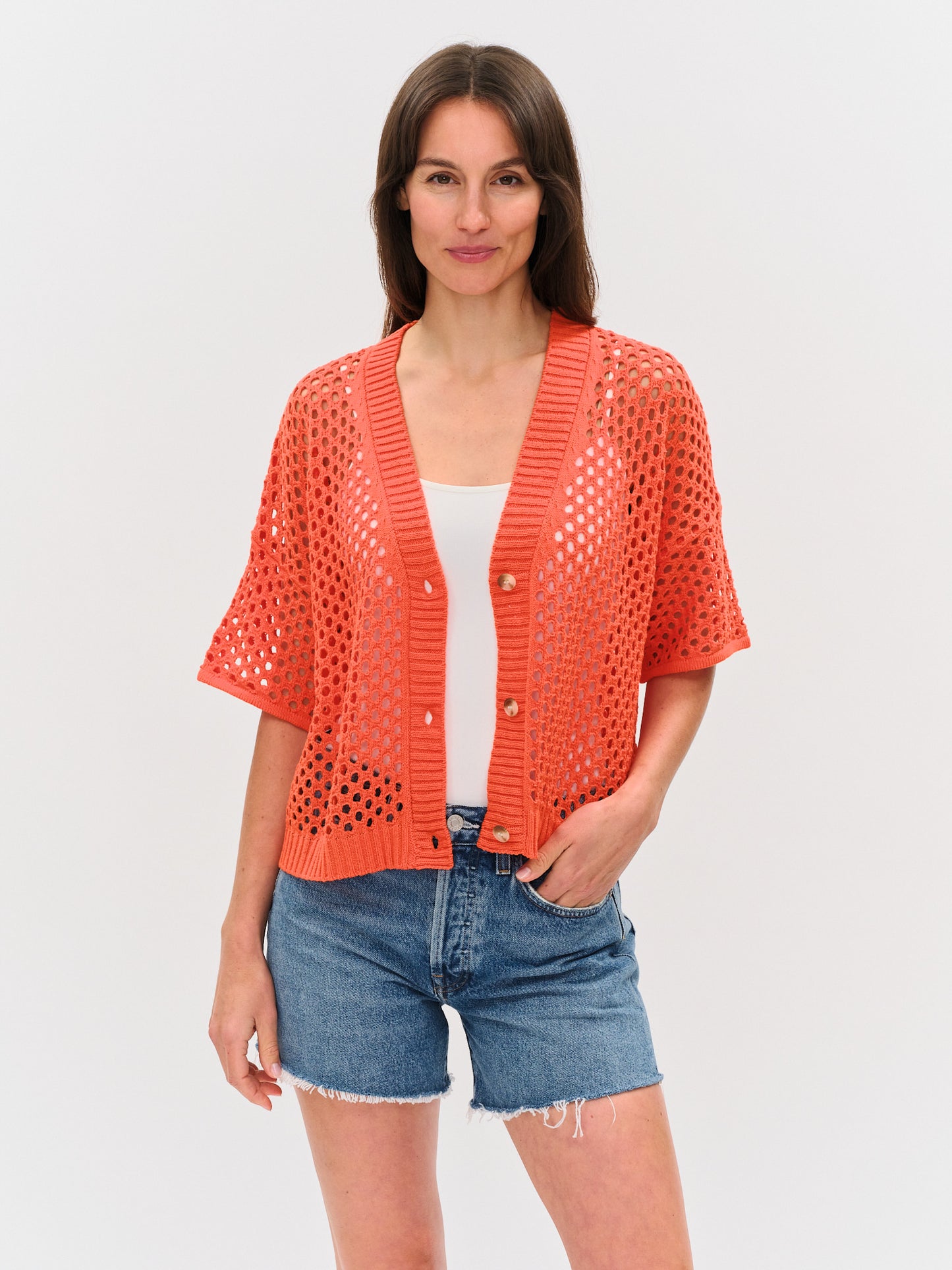 dune cardigan [tangerine]