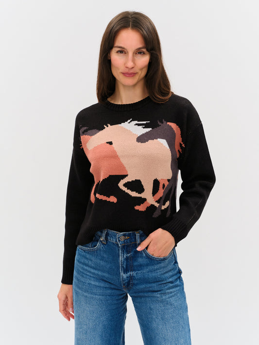 wild horses sweater [black]