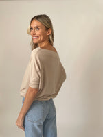 Load image into Gallery viewer, the short sleeve anywhere top [taupe]
