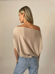 the short sleeve anywhere top [taupe]