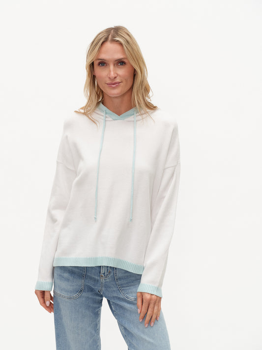jessie hoodie [white/mint trim]