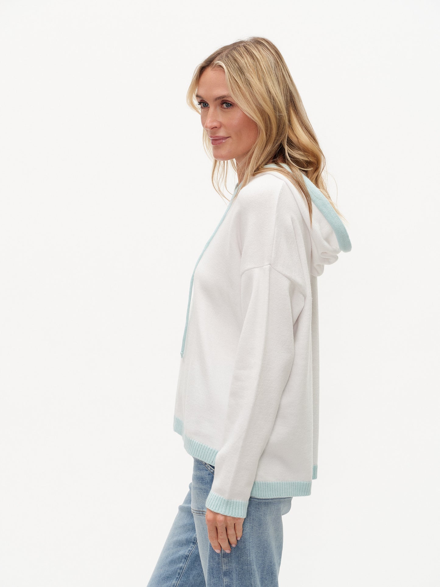 jessie hoodie [white/mint trim]