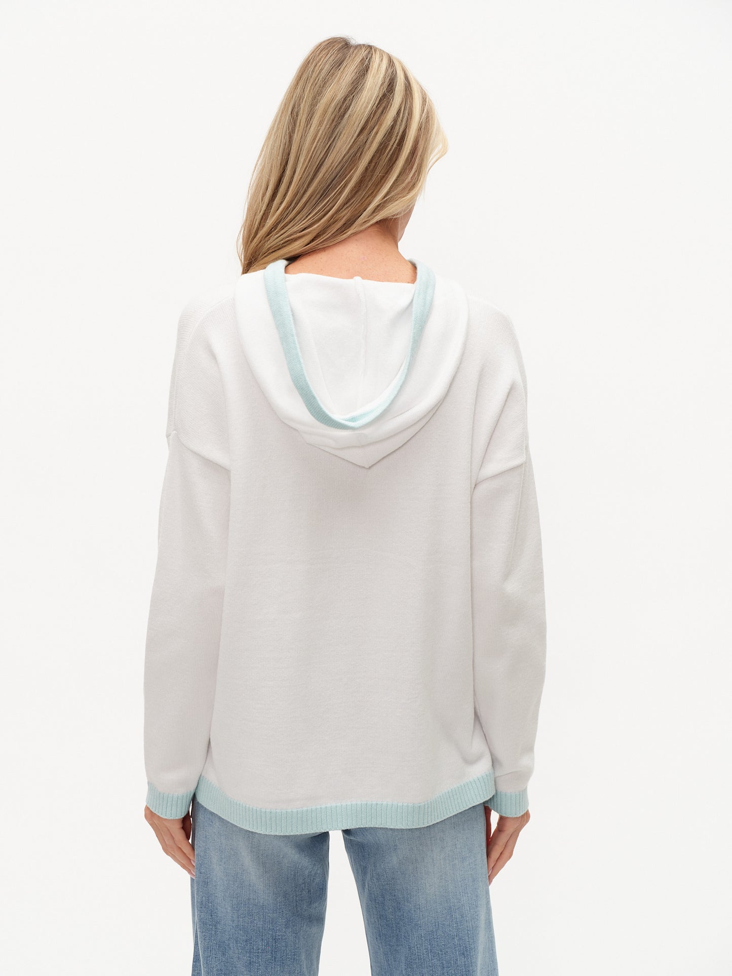 jessie hoodie [white/mint trim]