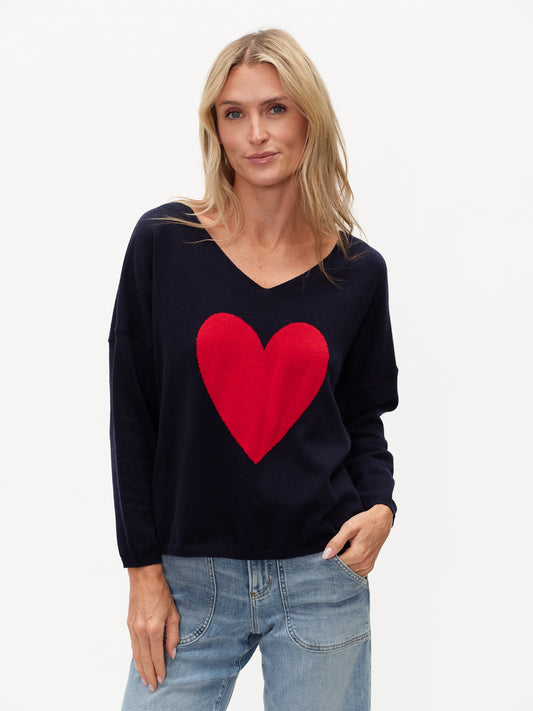 lovie sweater [navy/red]