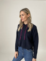 Load image into Gallery viewer, good mood hoodie [navy/hot pink]
